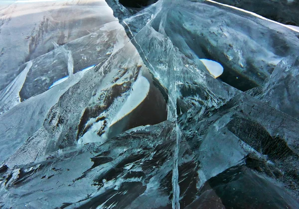 LAGO BAIKAL ICE Macro Universo — Fotografia de Stock