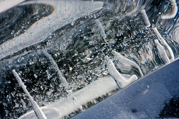 LAGO BAIKAL ICE Macro Universo — Fotografia de Stock