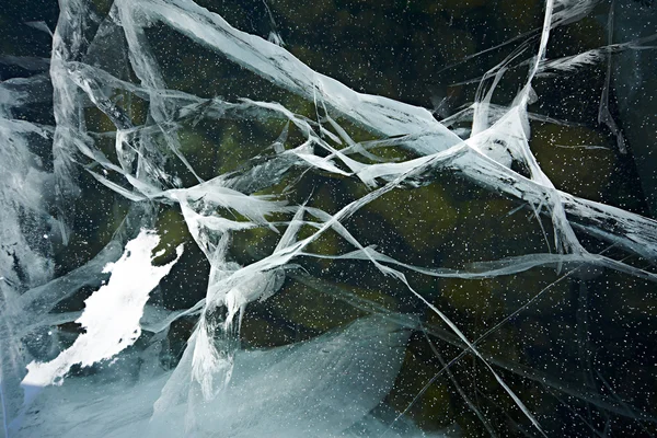 Vesmír makro ledové jezero Bajkal — Stock fotografie