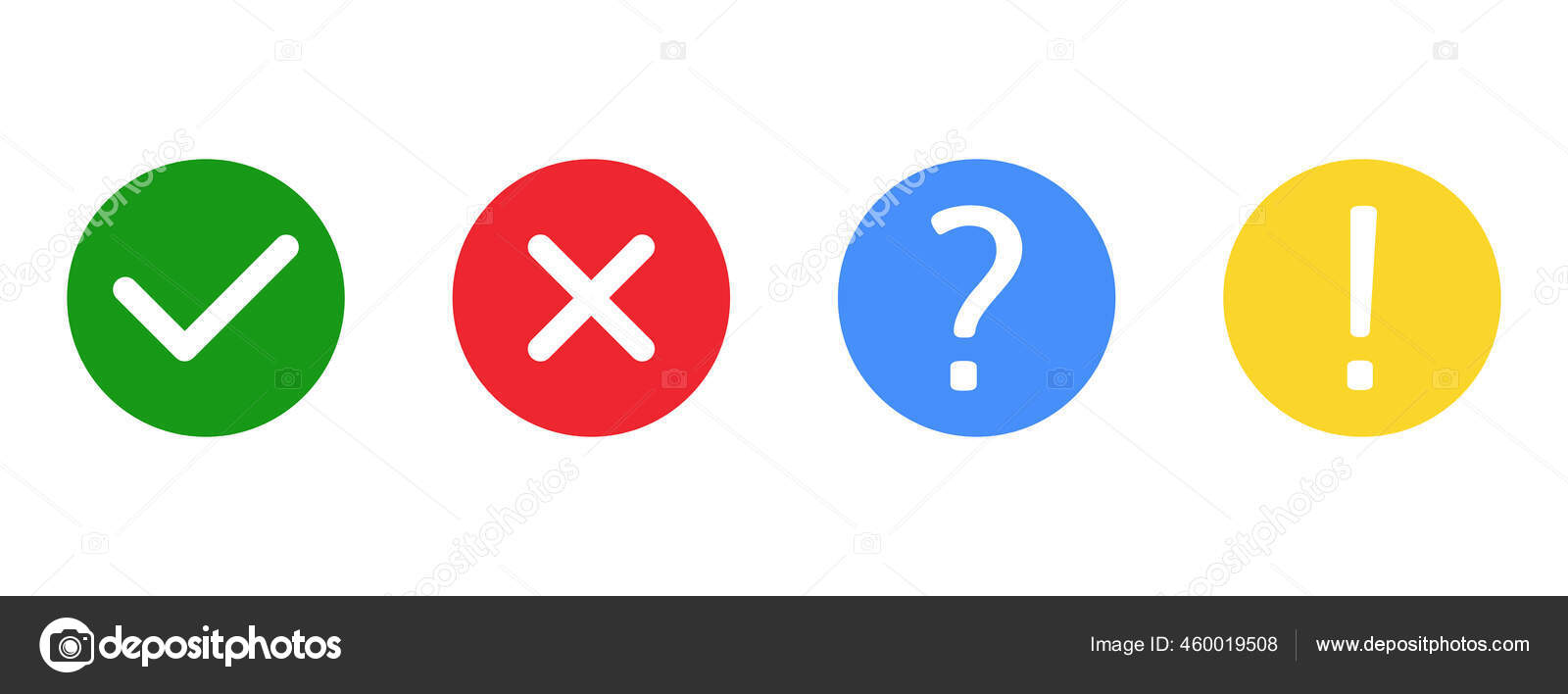 Cross mark and check mark Stock Vector