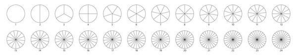 Знак сегментного ломтика. График сечения круга. Значок диаграммы пирогов. 2,3,4,5,6 сегментная инфографика. Часть круглой диаграммы. Пять фаз, шесть круговых циклов. Геометрический элемент. Векторная иллюстрация