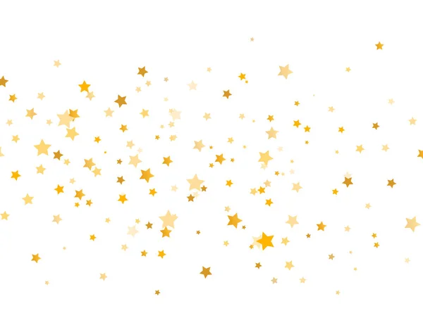 Composición de estrellas doradas sobre fondo blanco. Elementos de diseño elegante brillo. Estrellas fugaces doradas. Decoración mágica. Textura navideña. Producto de belleza de lujo. Ilustración vectorial — Vector de stock