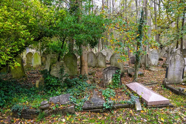 Londra Regno Unito Una Fredda Giornata Autunnale Nello Storico Cimitero — Foto Stock