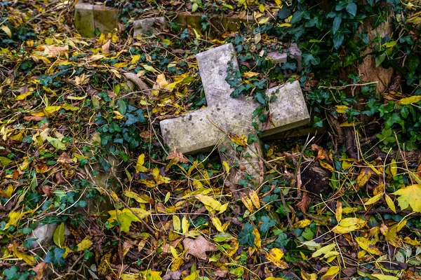 London Cold Autumn Day Historic Highgate Cemetery North London — Stock Photo, Image