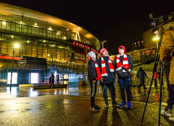 Londres Reino Unido Los Primeros Aficionados Regresan Estadio Del Arsenal — Foto de Stock