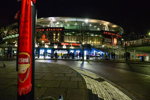 London Storbritannien Första Fansen Återvänder Till Arsenal Stadion Efter Åtta — Stockfoto