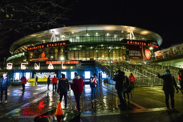 Londres Reino Unido Primeiros Fãs Que Retornam Estádio Arsenal Após — Fotografia de Stock