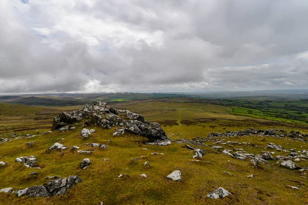 Devon Ngiltere Deki Dartmoor Ulusal Parkı Nın Vahşi Çorak Arazisi — Stok fotoğraf