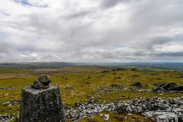 Devon Ngiltere Deki Dartmoor Ulusal Parkı Nın Vahşi Çorak Arazisi — Stok fotoğraf