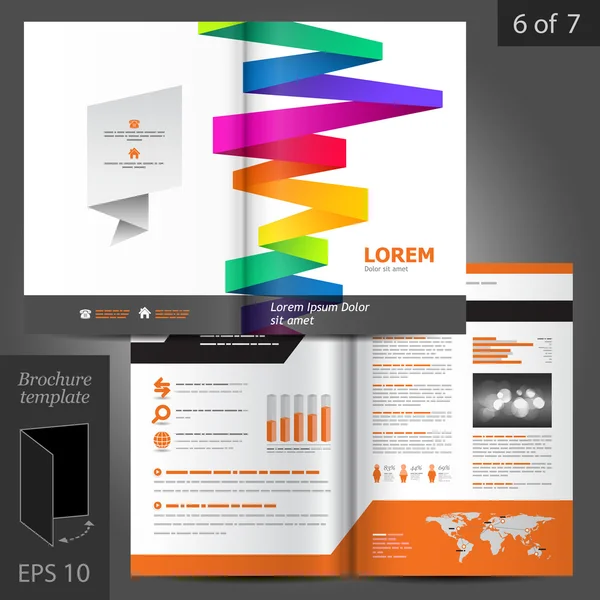 Brochure template ontwerp — Stockvector