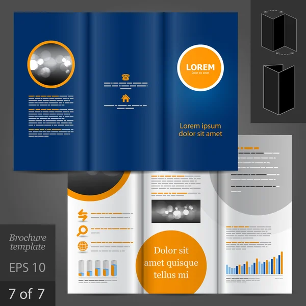 Diseño de plantilla de folleto — Archivo Imágenes Vectoriales