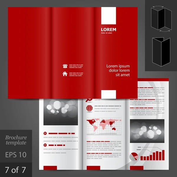 Leaflet sjabloonontwerp — Stockvector