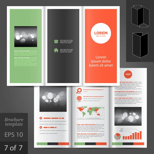 Leaflet Template Design — Stock Vector