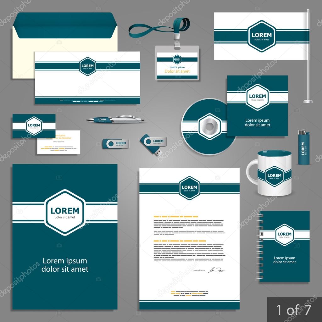 Corporate identity. Editable corporate identity template. Stationery template design