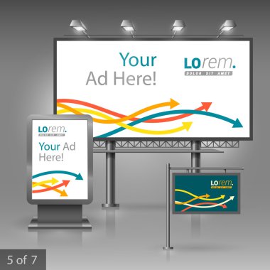 kurumsal kimlik. düzenlenebilir kurumsal kimlik şablonu. açık hava reklam tasarım