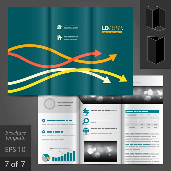 Ulotka szablon projektu — Wektor stockowy