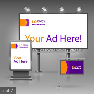 kurumsal kimlik. düzenlenebilir kurumsal kimlik şablonu. açık hava reklam tasarım