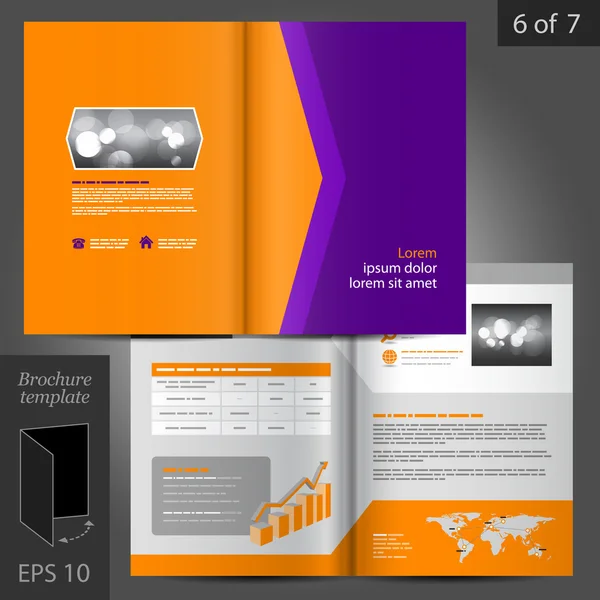Návrh šablony brožury — Stockový vektor
