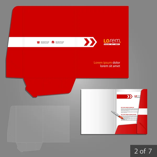 Corporate Identity. editierbare Corporate Identity Vorlage. Ordnervorlagen-Design — Stockvektor