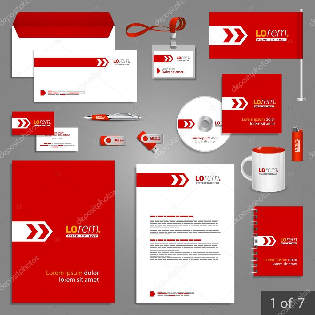 Corporate identity. Editable corporate identity template. Stationery template design