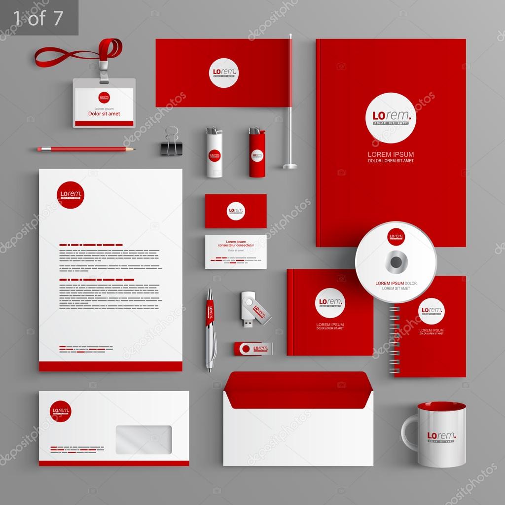 Corporate identity. Editable corporate identity template. Stationery template design