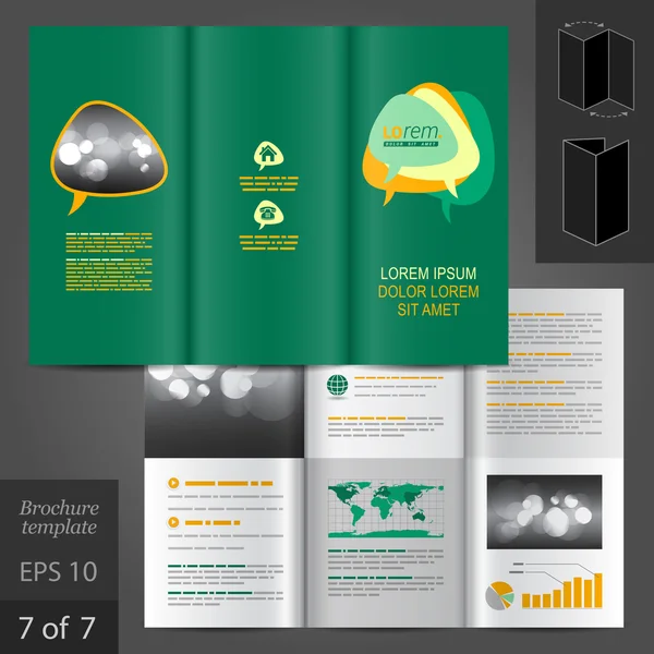 Diseño de plantilla de folleto — Archivo Imágenes Vectoriales