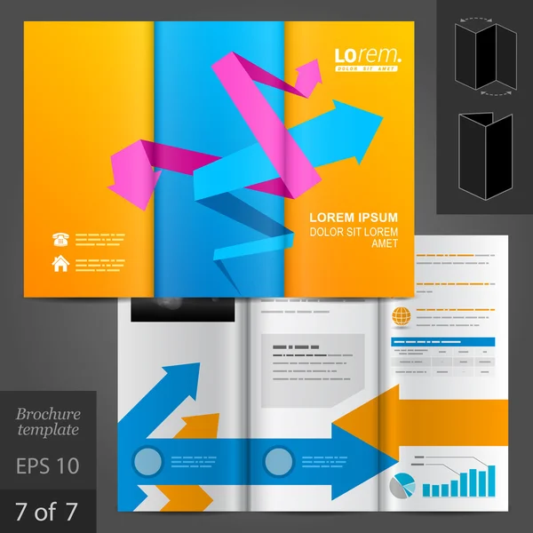 Brochure template ontwerp — Stockvector