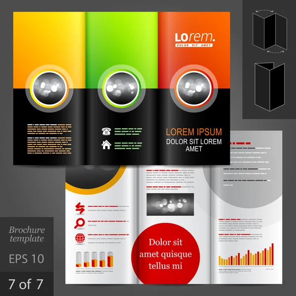 Brochure template ontwerp — Stockvector