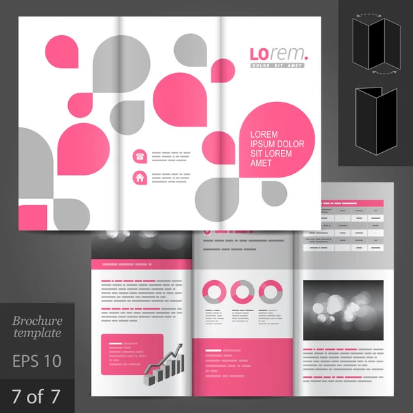 Brochure modello di design — Vettoriale Stock