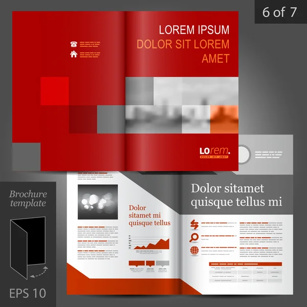 Brochure modello di design — Vettoriale Stock