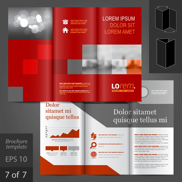 Brochure modello di design — Vettoriale Stock