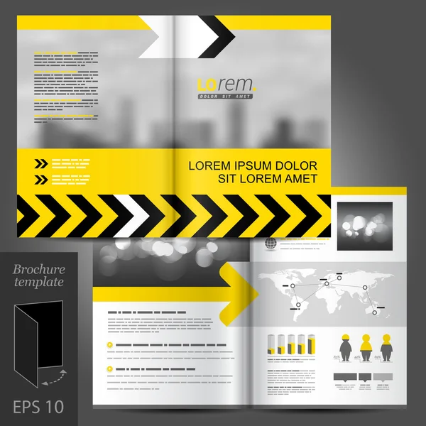 Desenho de modelo de brochura —  Vetores de Stock