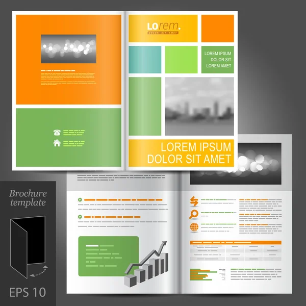 Brochure template ontwerp — Stockvector