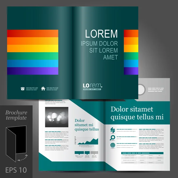 Brochure template ontwerp — Stockvector