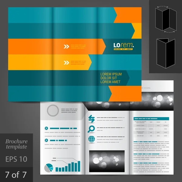 Diseño de plantilla de folleto — Vector de stock