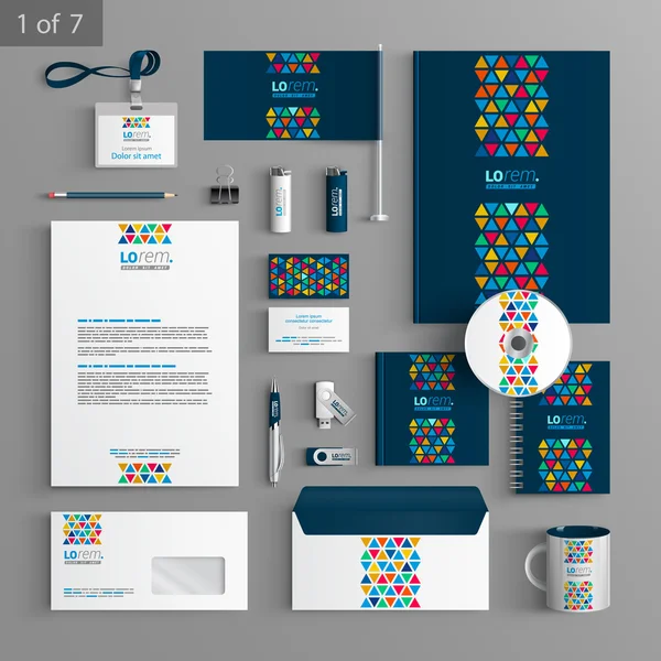 Corporate Identity. editierbare Corporate Identity Vorlage. Schreibwaren-Vorlagen-Design — Stockvektor