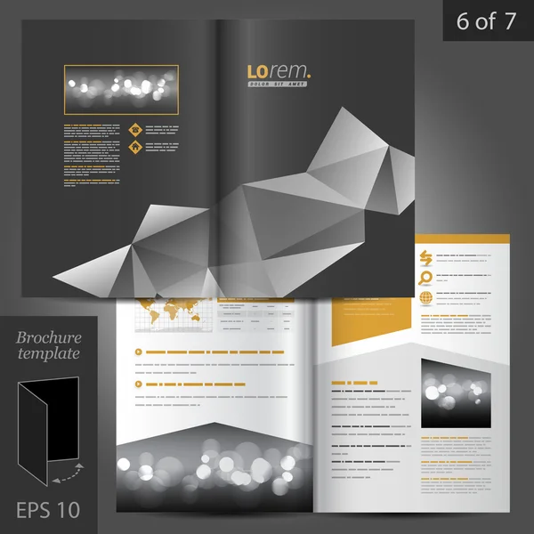 Desenho de modelo de brochura — Vetor de Stock