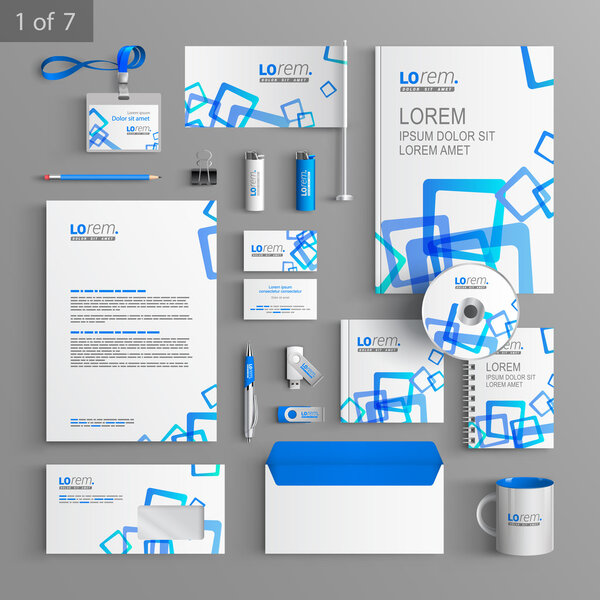 Corporate identity. Editable corporate identity template. Stationery template design