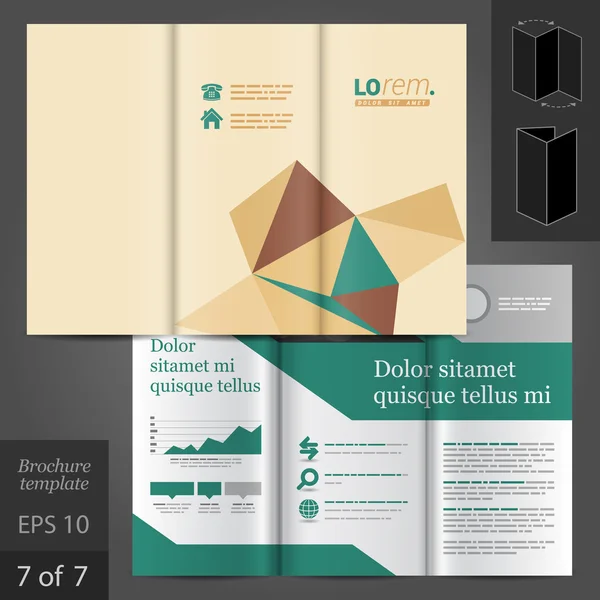 Brochure Template Design — Stock Vector