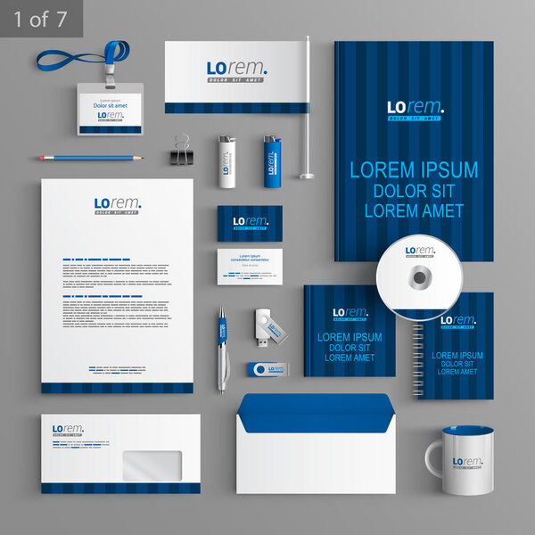 Corporate identity. Editable corporate identity template. Stationery template design