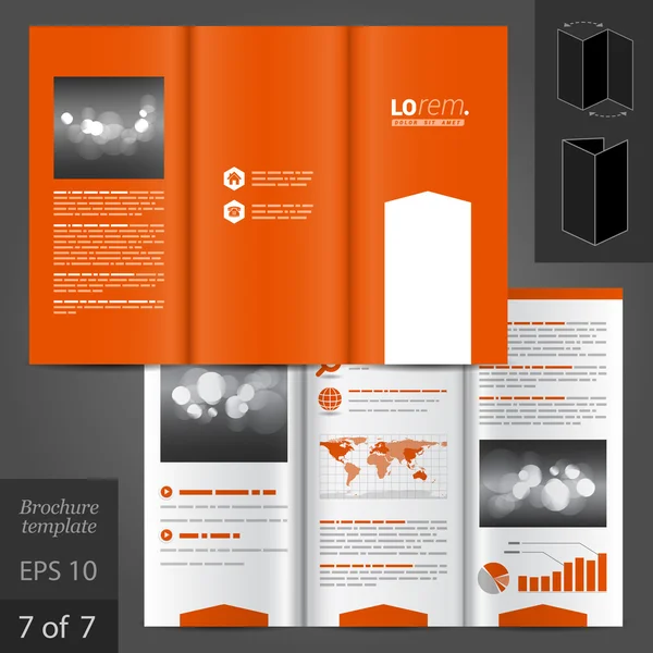 Brochure template ontwerp — Stockvector