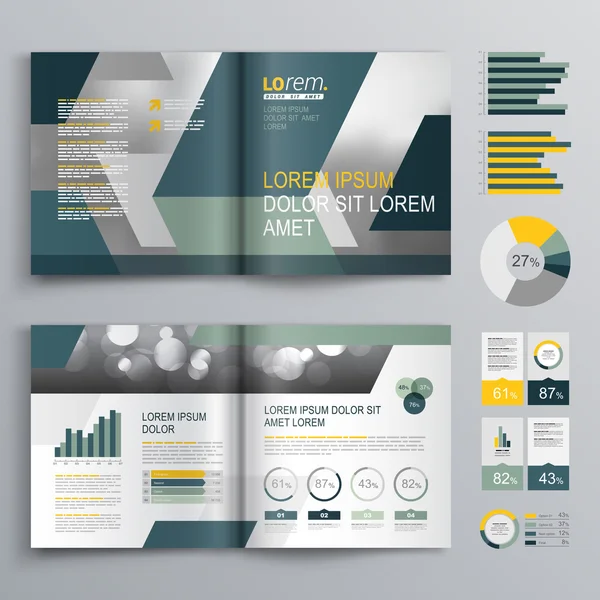 Brochure modello di design — Vettoriale Stock