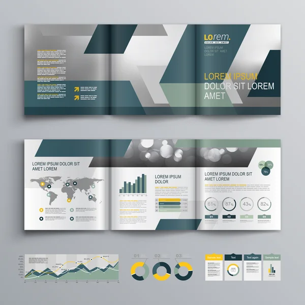 Brochure modello di design — Vettoriale Stock