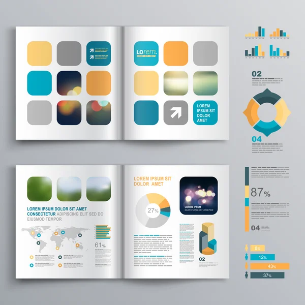 Brochure modello di design — Vettoriale Stock