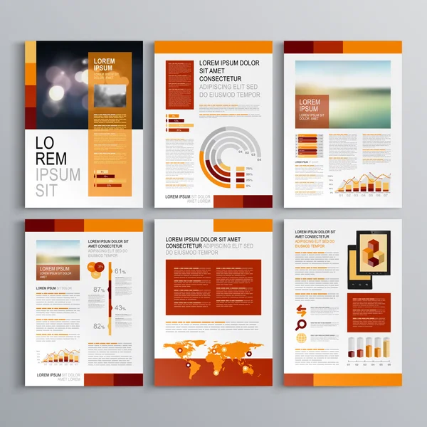 Brochure modello di design — Vettoriale Stock