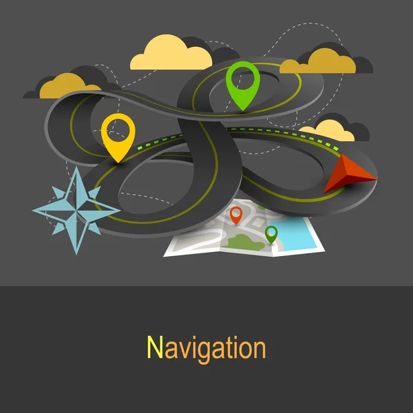 Navigatie concept — Stockvector