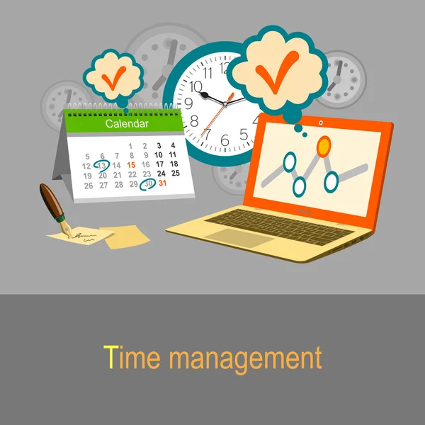 Concepto de gestión del tiempo — Vector de stock