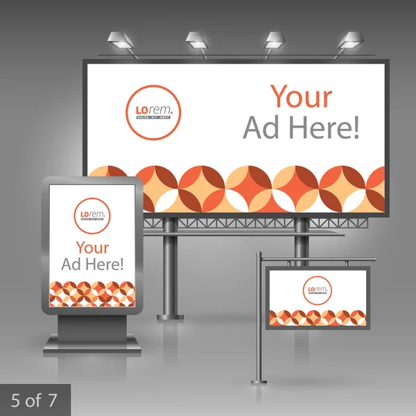 Venkovní reklama design — Stockový vektor