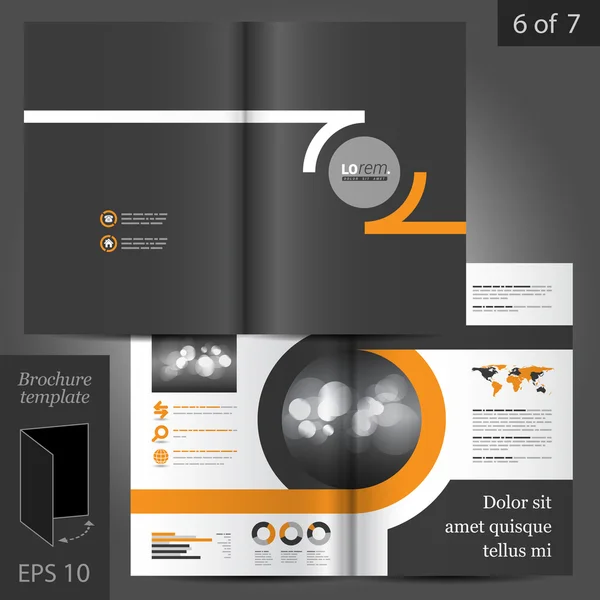 Brochure modello di design — Vettoriale Stock