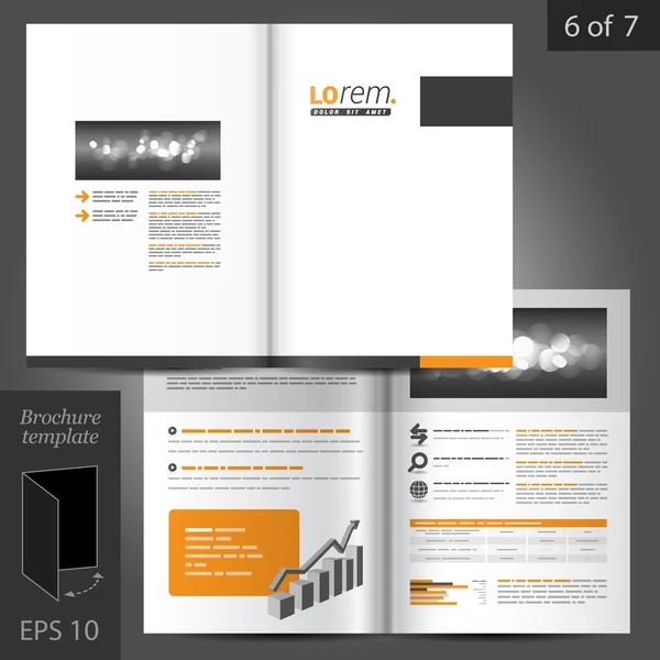 Desenho de modelo de brochura —  Vetores de Stock